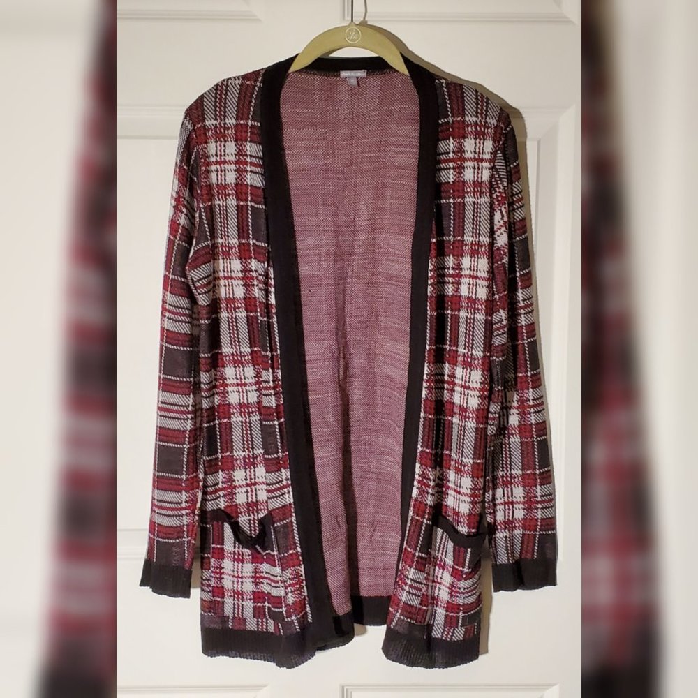 Plaid cardigan